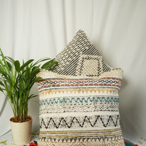 Embroidered Multi-Pattern Pillow Cover