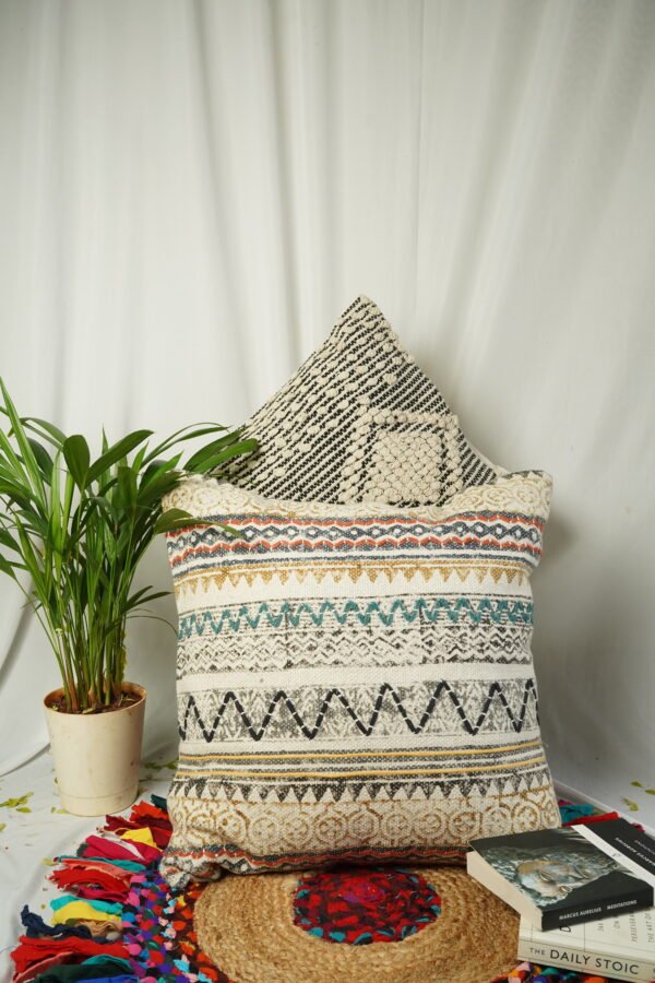Embroidered Multi-Pattern Pillow Cover