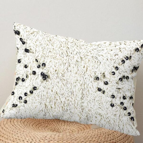 Elegant White Furry Cushion Cover