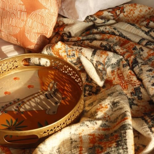 Terracotta Tales Digital Printed Throw