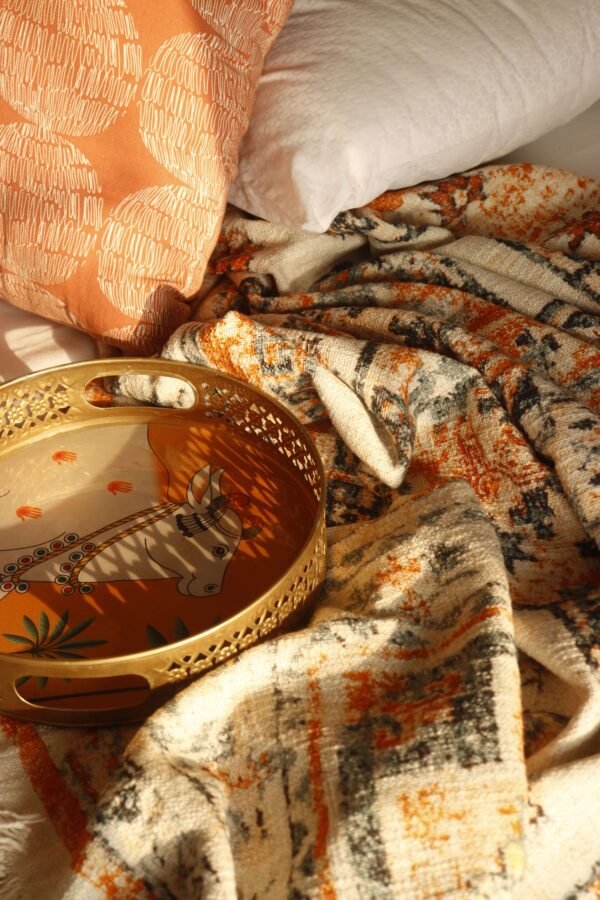 Terracotta Tales Digital Printed Throw