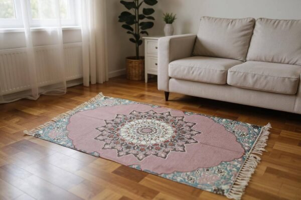 Lavender & Red Kashmiri Printed Kaleen