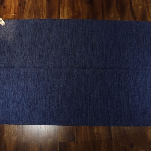 Intricate Handloom Woven Blue and Red Kaleen