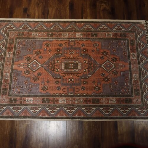 Vintage Pink and Rust Printed Kaleen