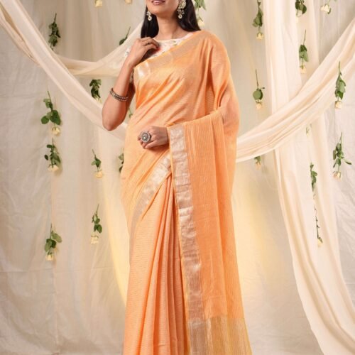 Kesari Glow Double Blouse Fancy Saree