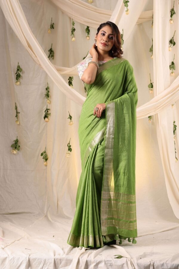 Meadow Mist Double Blouse Fancy Saree