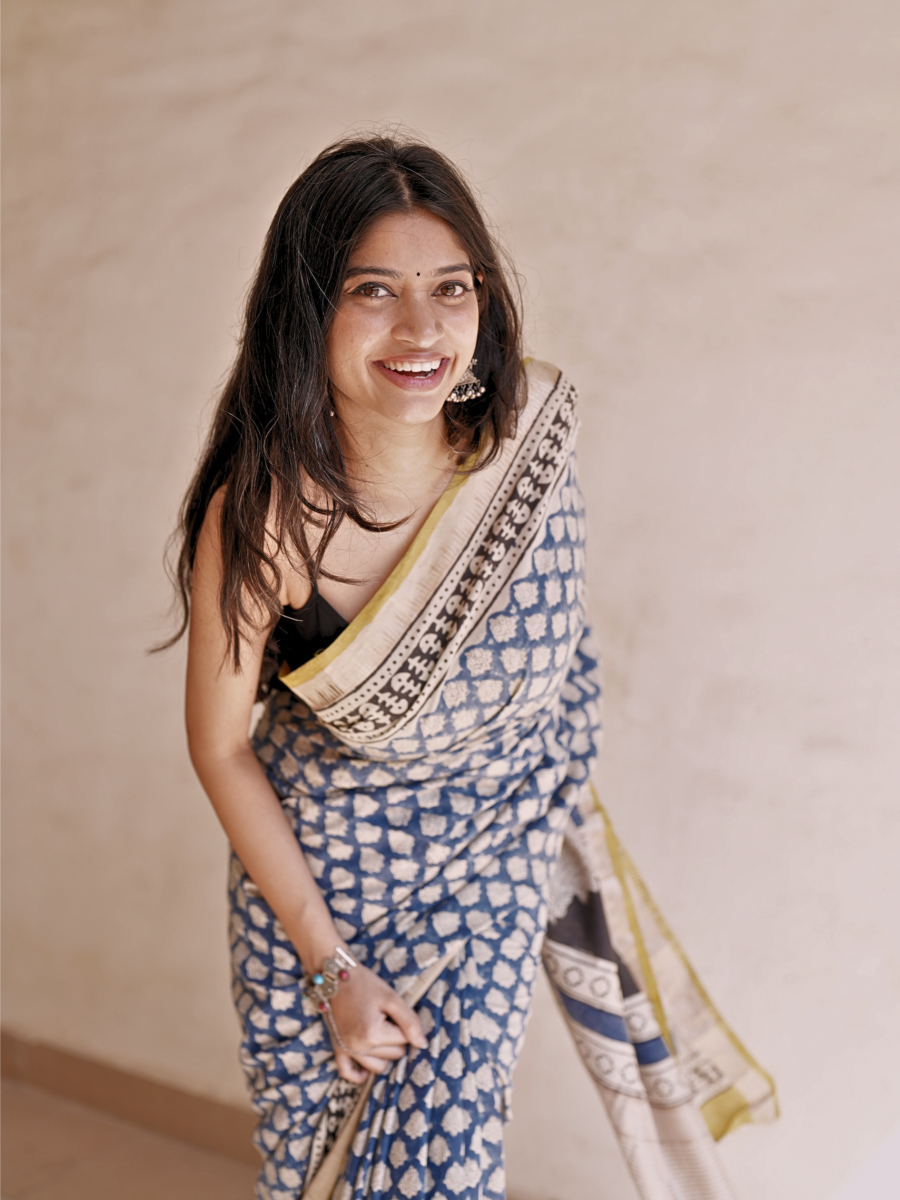 Sunwash Bagru Print Saree