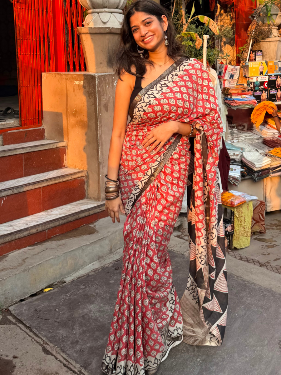 Rosemitti Bagru Print Saree